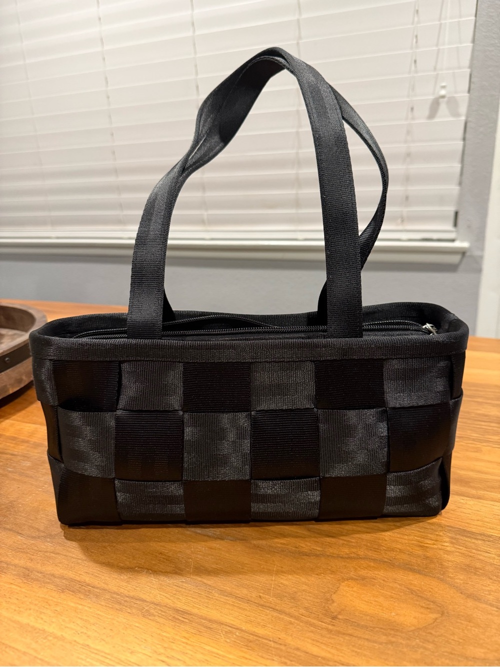Harveys Black Tote Bag with Heart & H Logo Lining